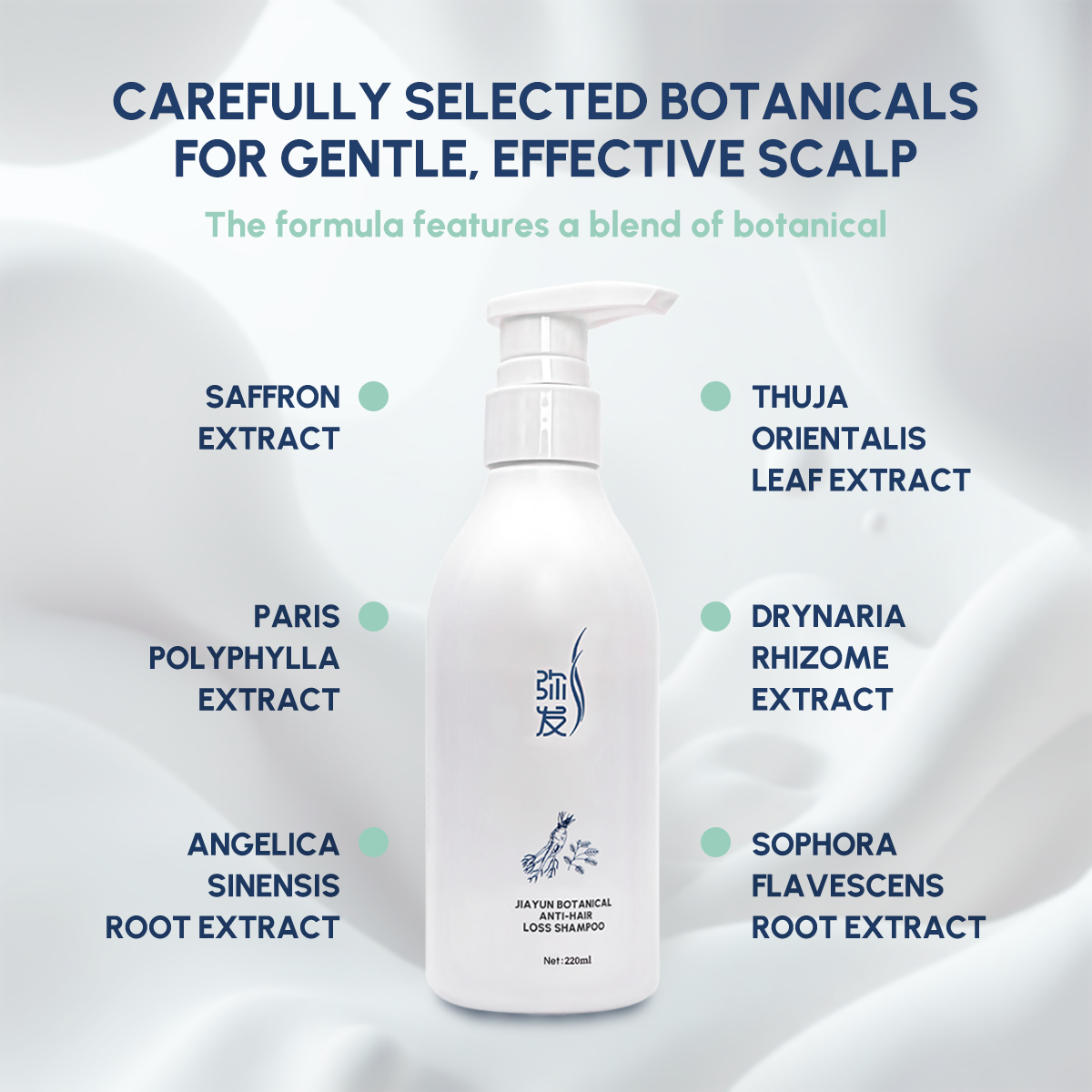 Herbal Shampoo for Oily & Thinning Hair - Thicker, Fuller-Looking Hair 220 ml/7.4 fl. oz